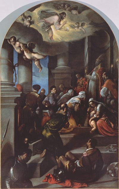 聖エリューセリウスは敬虔を祝福する（祭壇画） 作： Jacopo Bassano